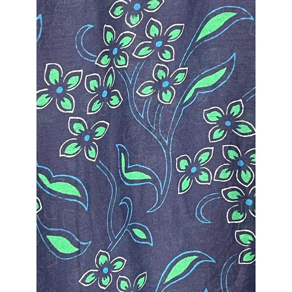 Xirena Beau Floral Print Long Sleeve Button-Up Shirt Navy/Green Women's Size XS - Picture 12 of 12